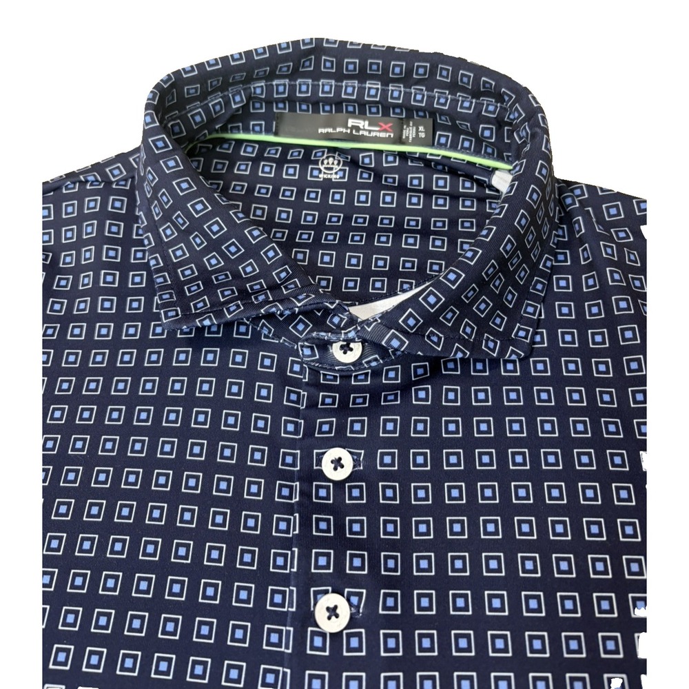 RLX Ralph Lauren Polo Mens XL Compass All Over Print Performance Stretch Golf